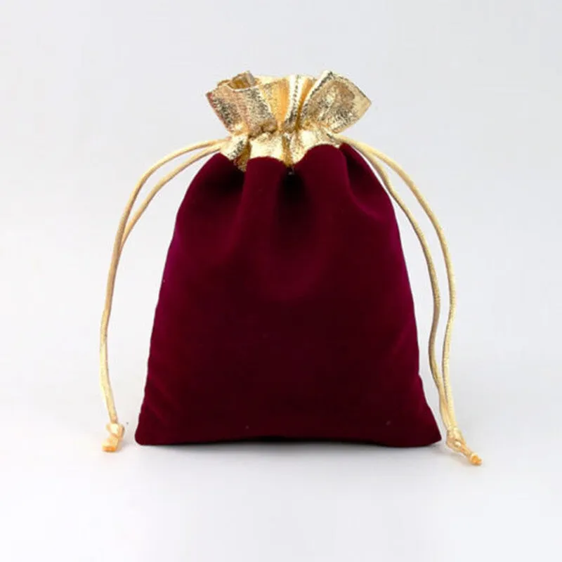 10pcs Velvet Drawstring Gift Bag Wedding Candy Jewelry Pouch