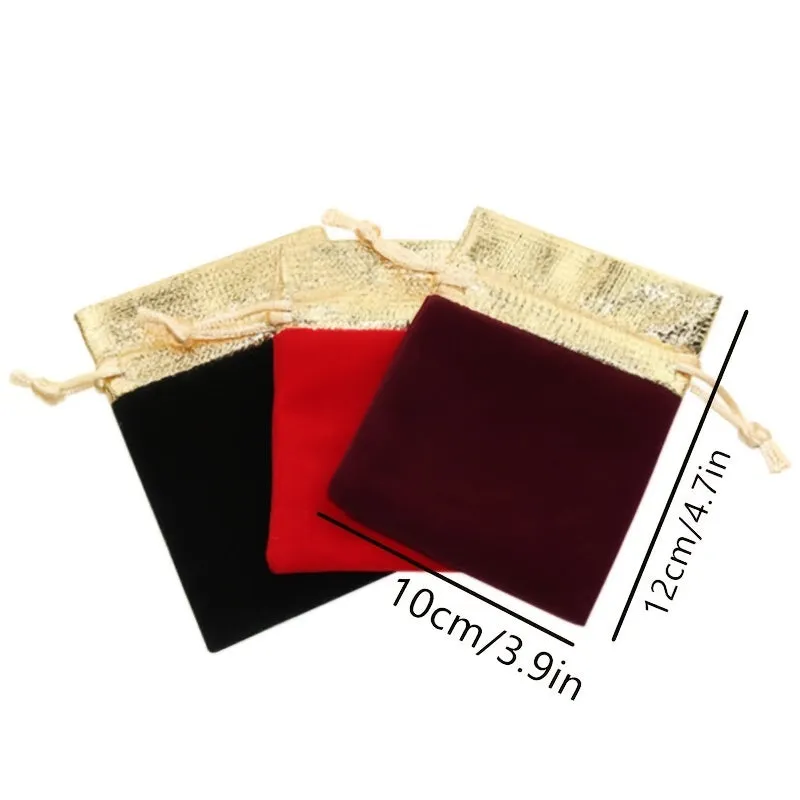 10pcs Velvet Drawstring Gift Bag Wedding Candy Jewelry Pouch