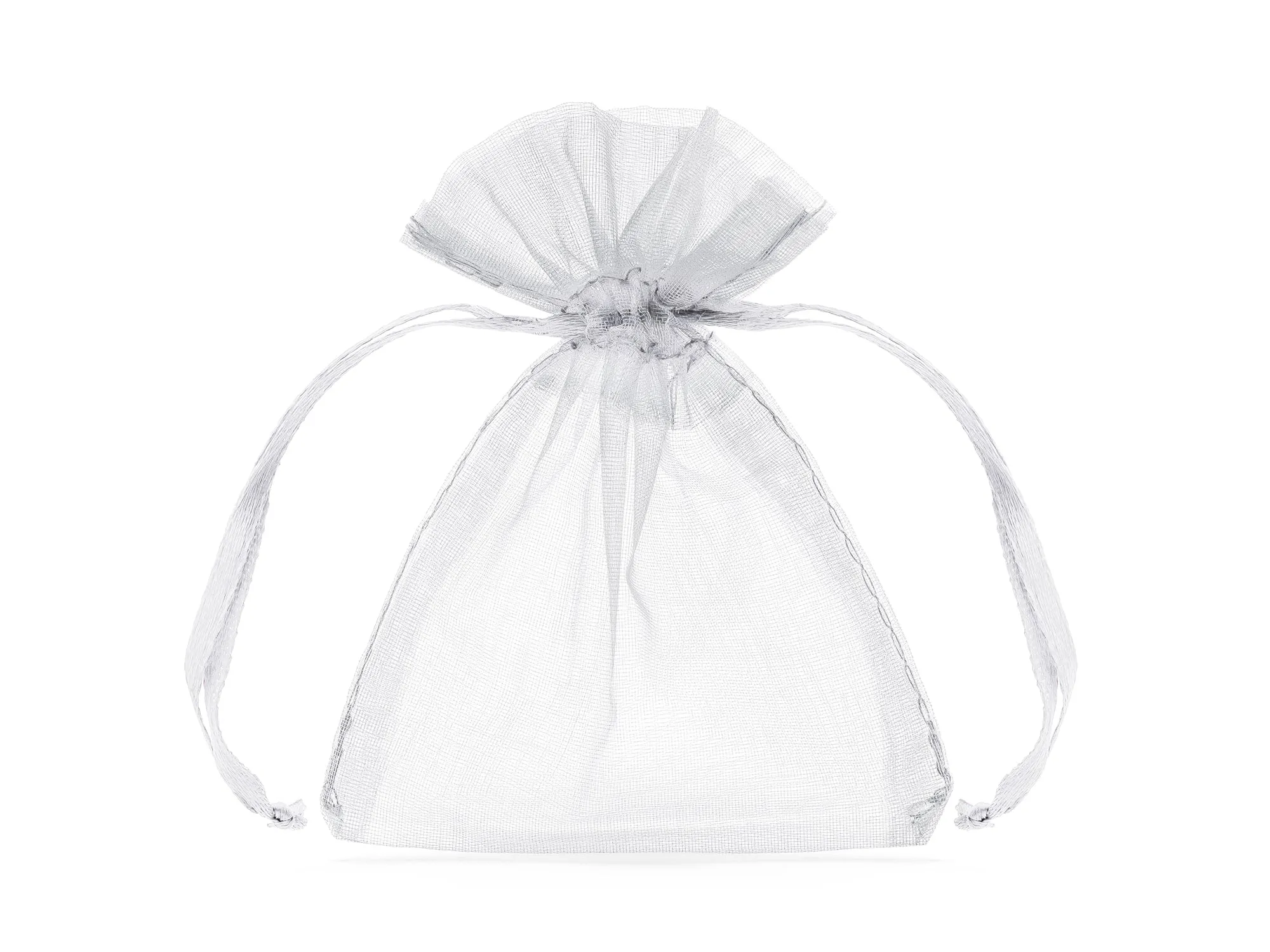 20 White Organza Bags 7.5 X10cm