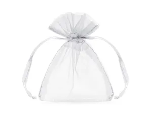 20 White Organza Bags 7.5 X10cm