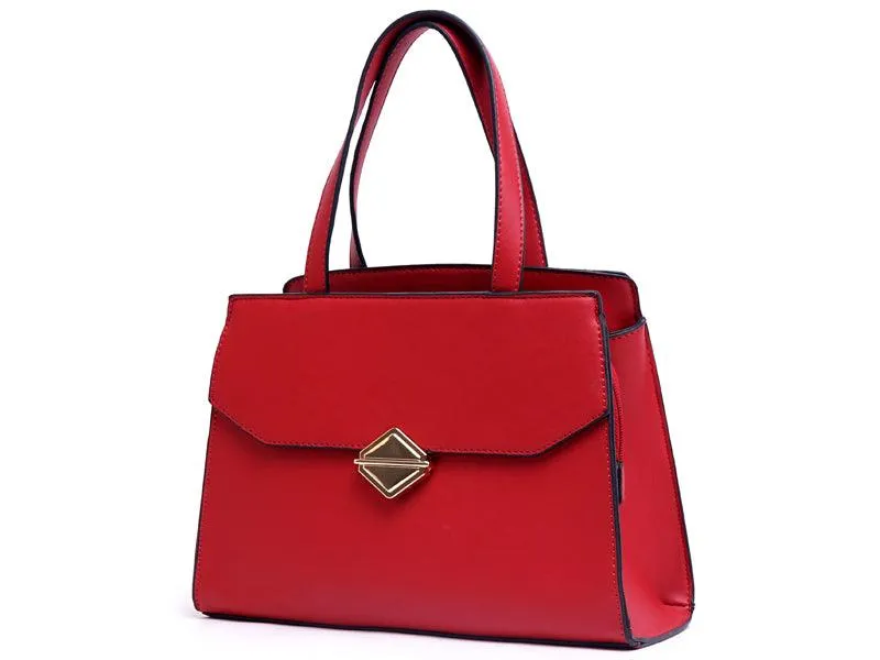 Avalynn Satchel Women Fashion Leather Bag - Red