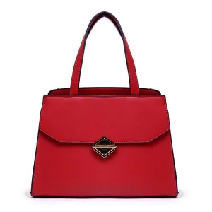 Avalynn Satchel Women Fashion Leather Bag - Red