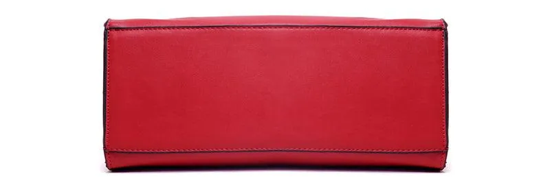 Avalynn Satchel Women Fashion Leather Bag - Red