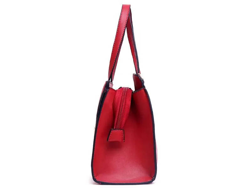 Avalynn Satchel Women Fashion Leather Bag - Red