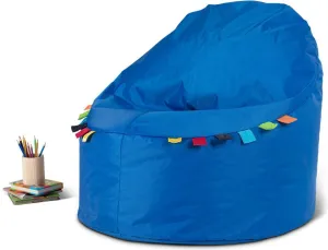 Blue Sensory Touch Tags Chair Bean Bag