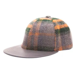 Brushed Check Baseball Cap