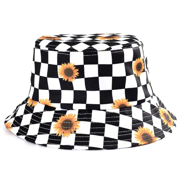 Bucket Hats Women Reversible Summer Print Bucket Hat Travel Hat