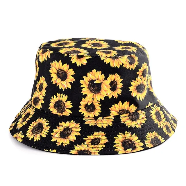 Bucket Hats Women Reversible Summer Print Bucket Hat Travel Hat