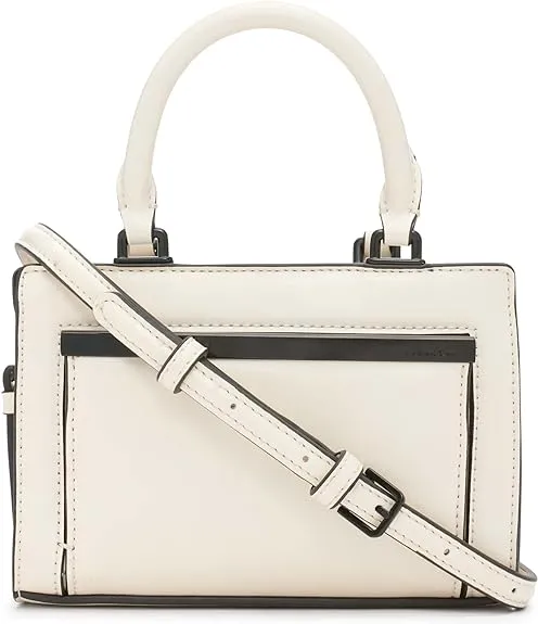 Calvin Klein Astrid Mini 3-Compartment Organization Shoulder Bag white/black