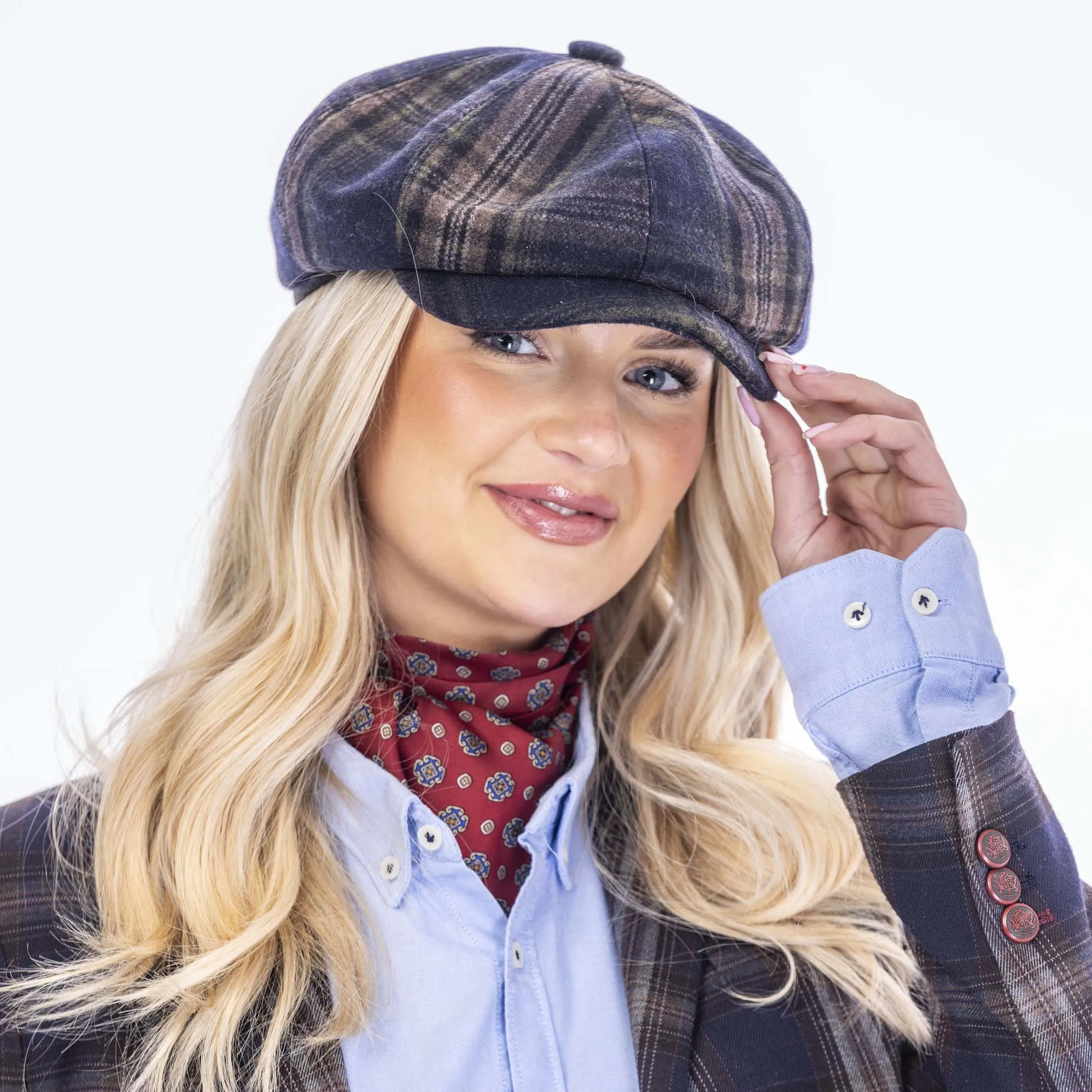 Carlyle Tartan Newsboy Cap