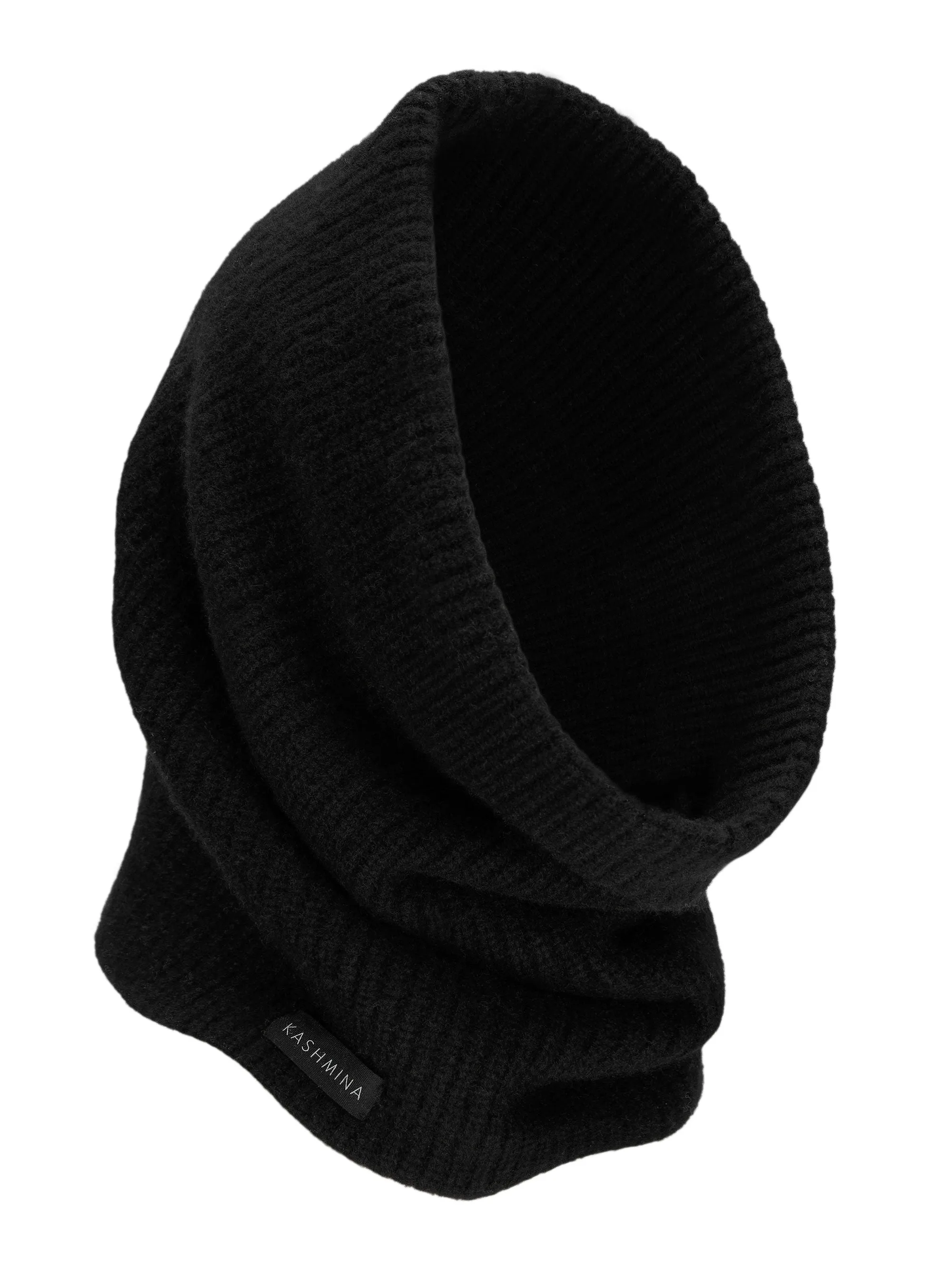 Cashmere snood "Erika" - black