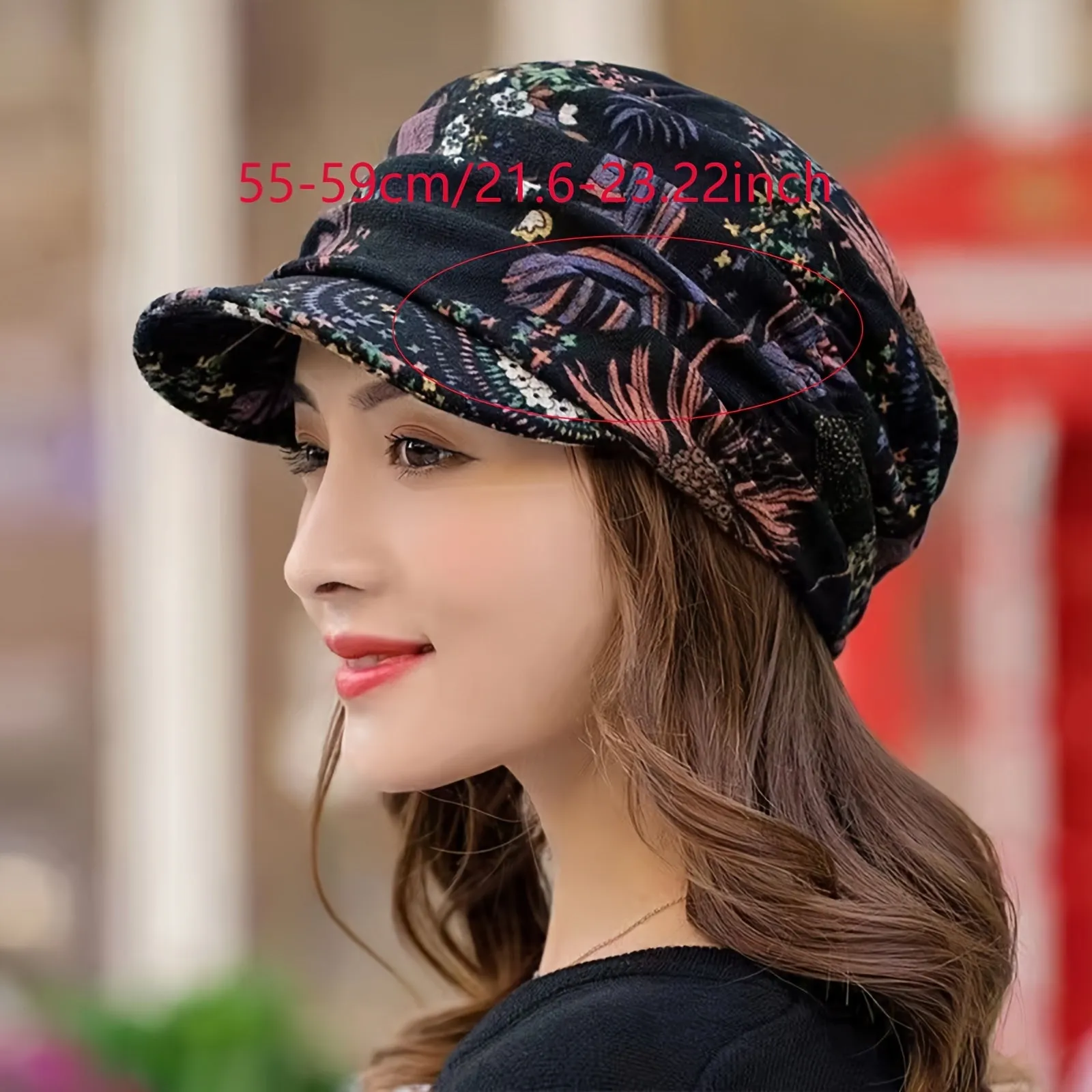 Chic Vintage Floral Newsboy Hat Timeless Peaked Cap for Women