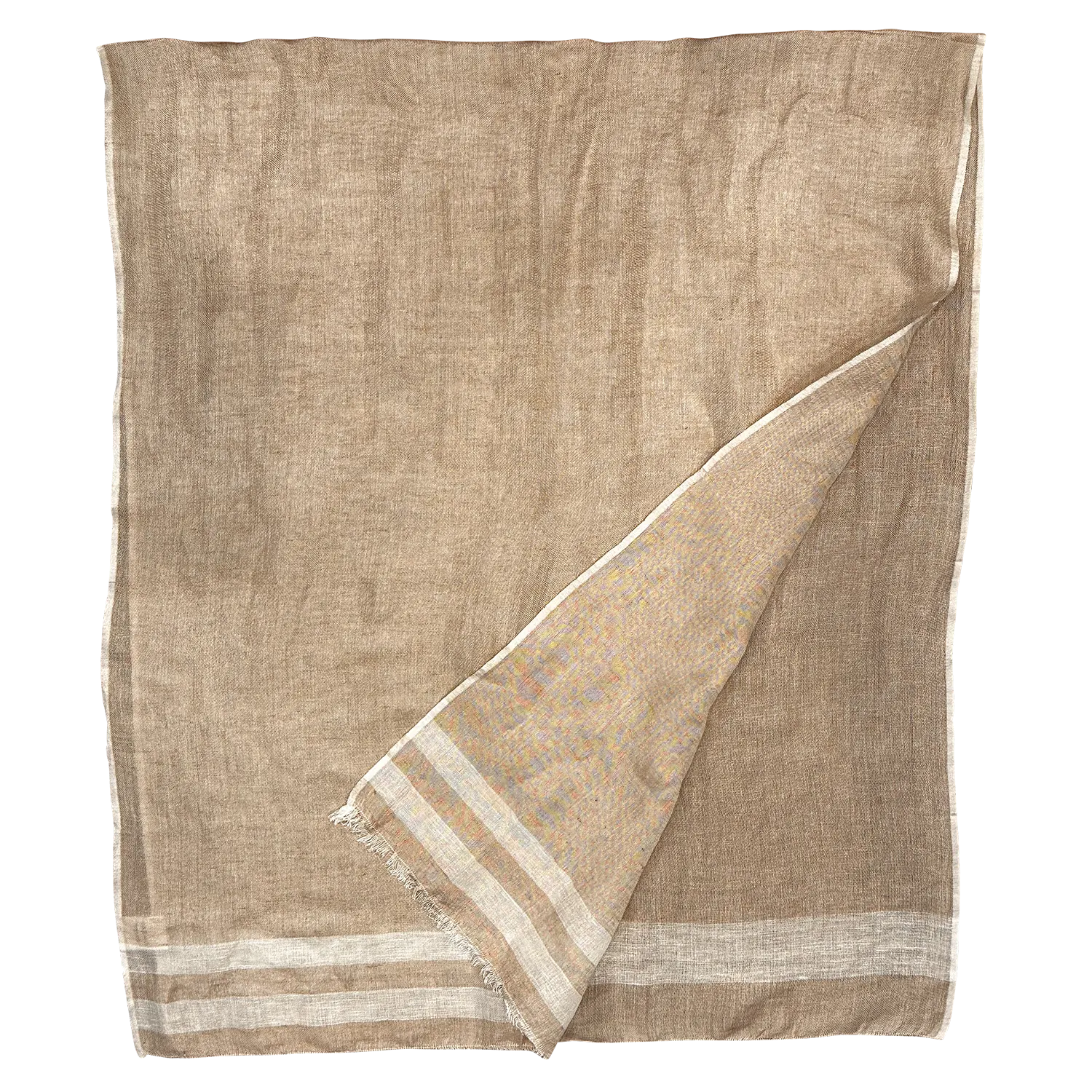 Chloe & Lex - Linen Scarf with Fresh Stripes