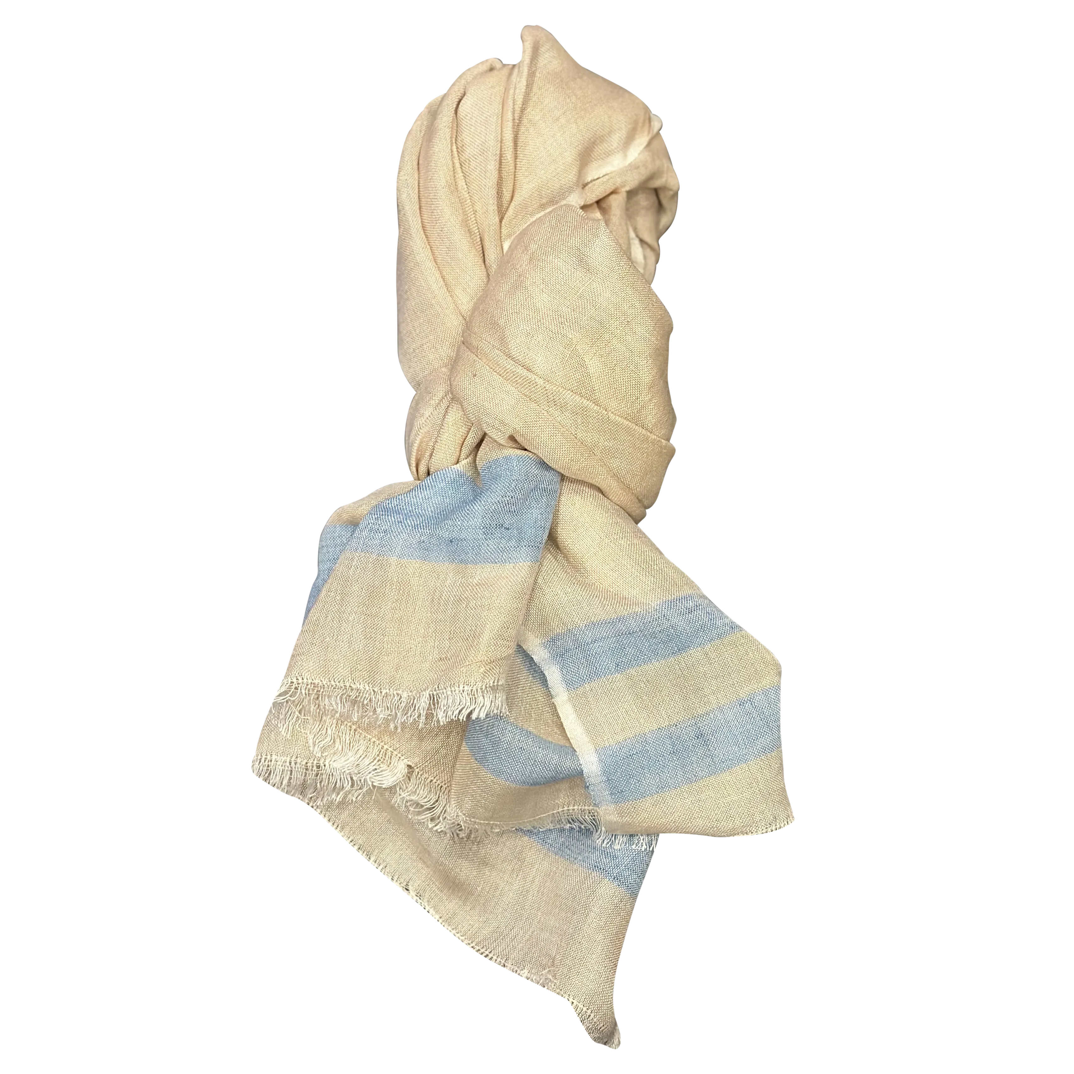 Chloe & Lex - Linen Scarf with Fresh Stripes