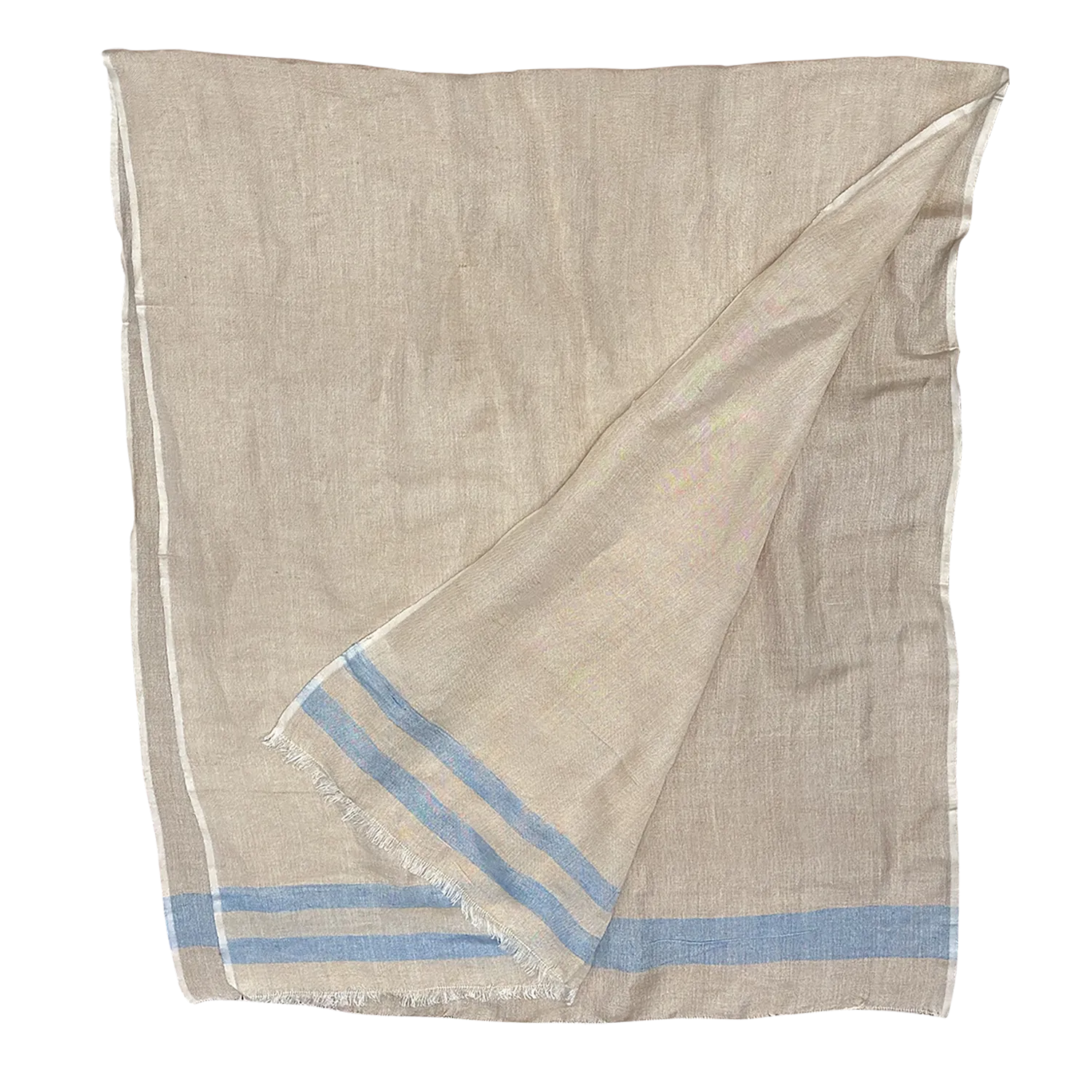 Chloe & Lex - Linen Scarf with Fresh Stripes