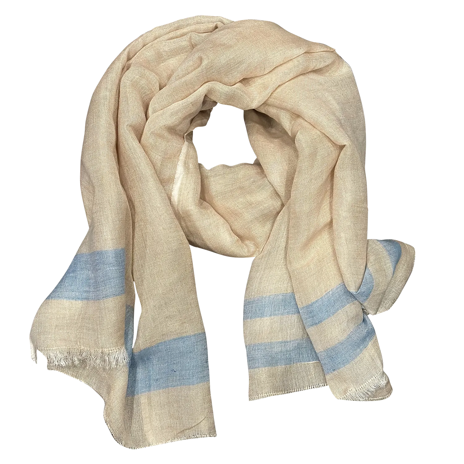 Chloe & Lex - Linen Scarf with Fresh Stripes