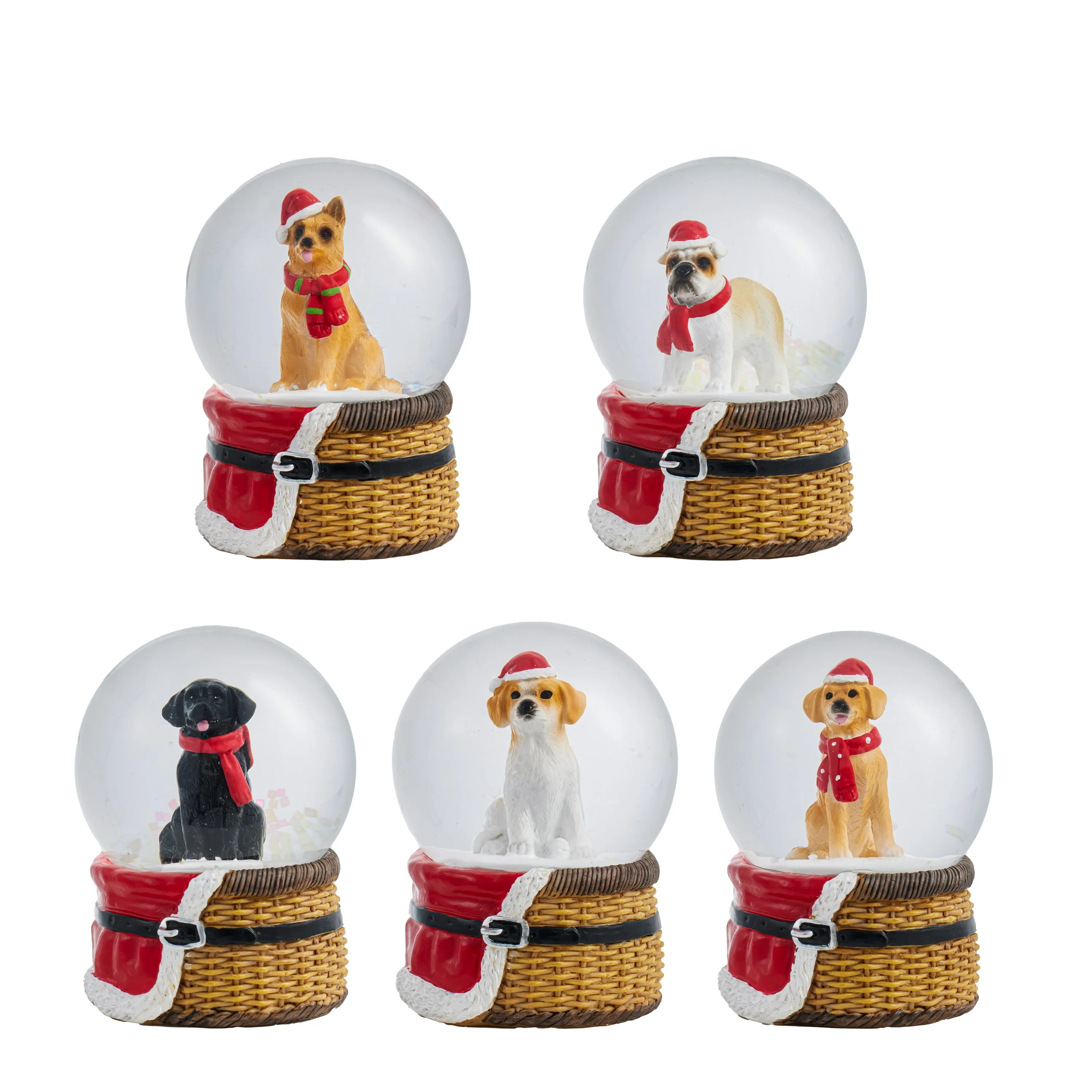 Christmas Dog Water Globe