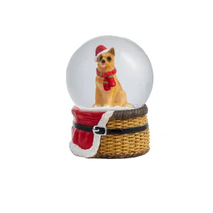 Christmas Dog Water Globe