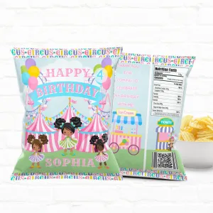 Circus Birthday Favor Bags | Pastel Colors Design | Customizable