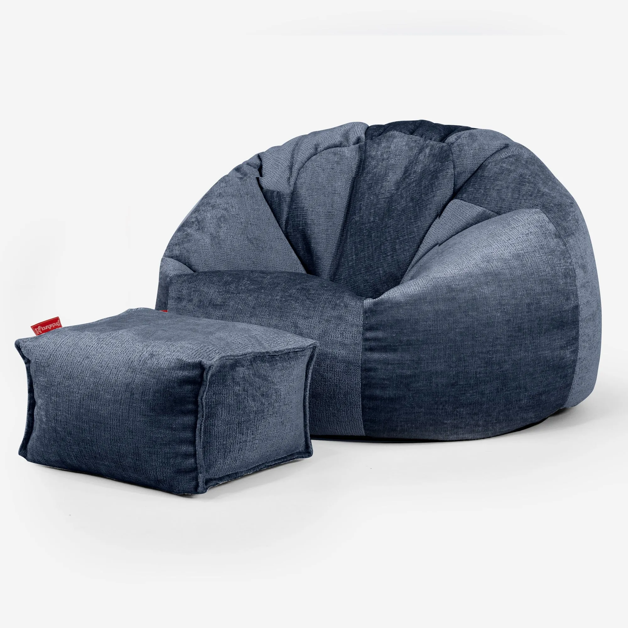 Classic Bean Bag Chair - Chenille Navy Blue