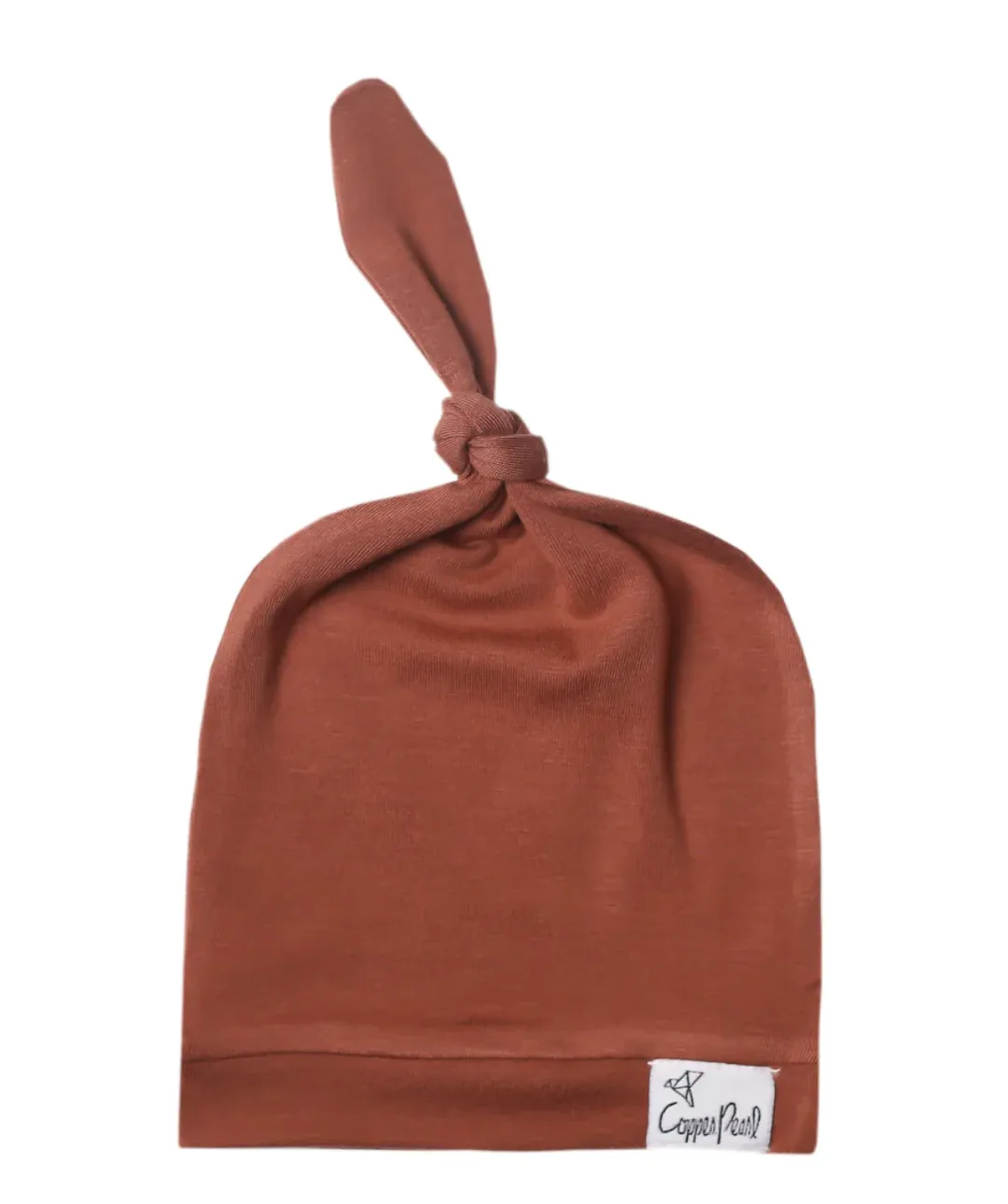 Copper Pearl - Newborn Top Knot Hat in Moab