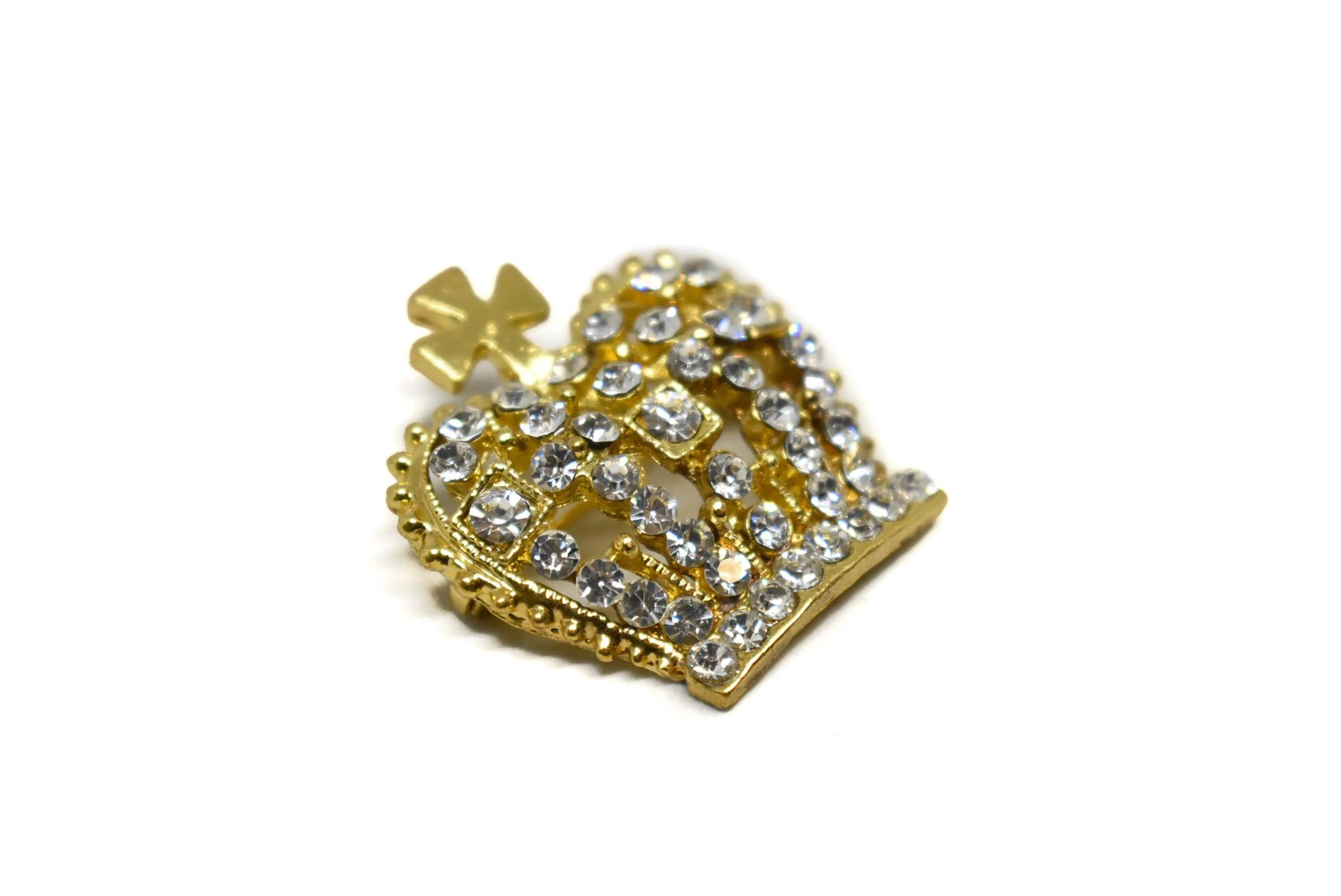 Crown Rhinestone Brooch 1.50" x 1.25"- 1 Piece