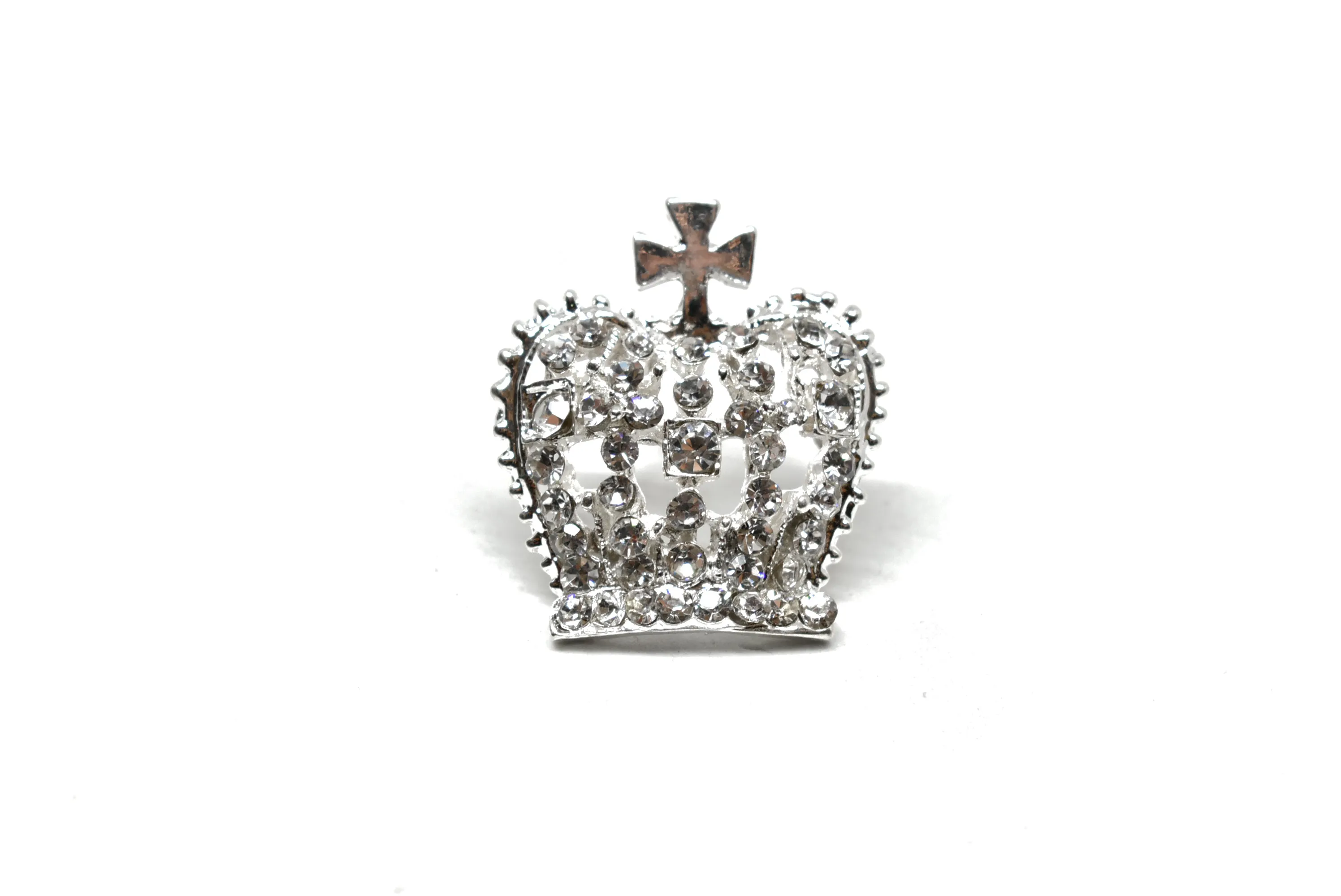 Crown Rhinestone Brooch 1.50" x 1.25"- 1 Piece