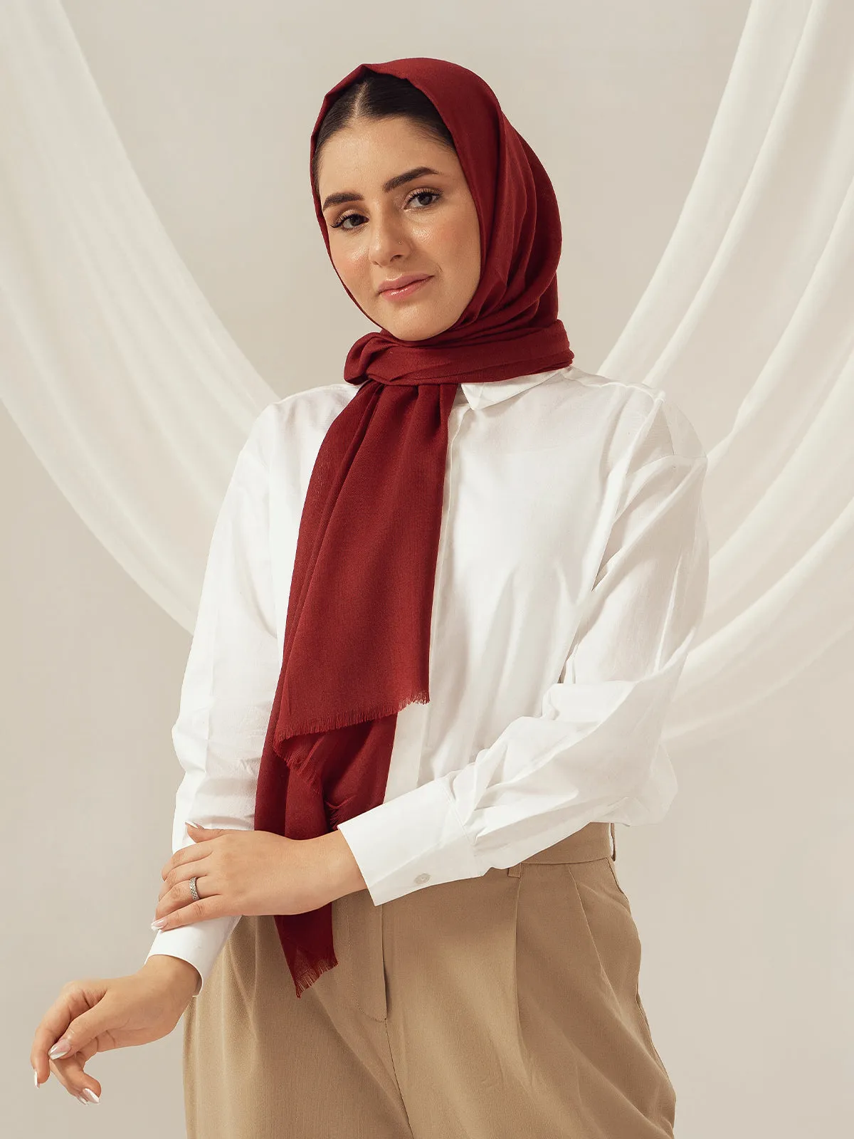 Eco-Luxe Scarves & Hijabs - Maroon