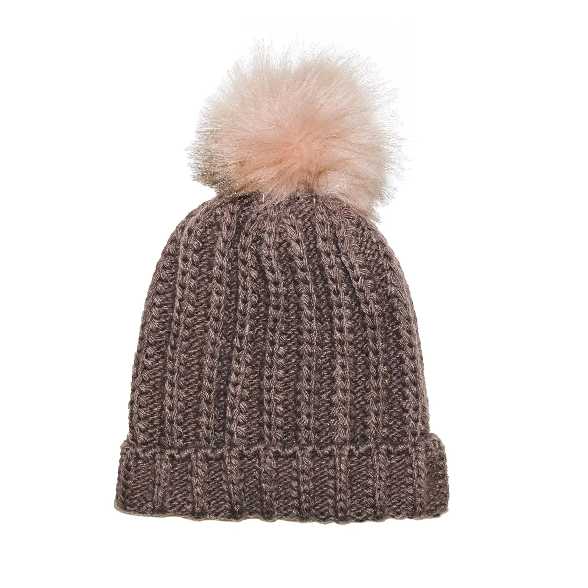 Fisherman Stitch Pom Pom Hat