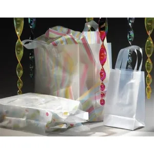 Frosted Retail Shopping Bags. - 16" x 6" x 18"