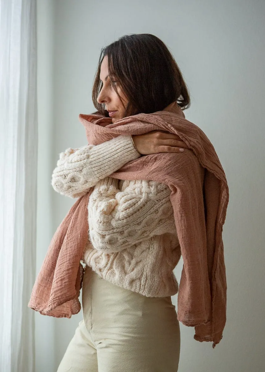 Hemp Stole Scarf - Rose de Sables