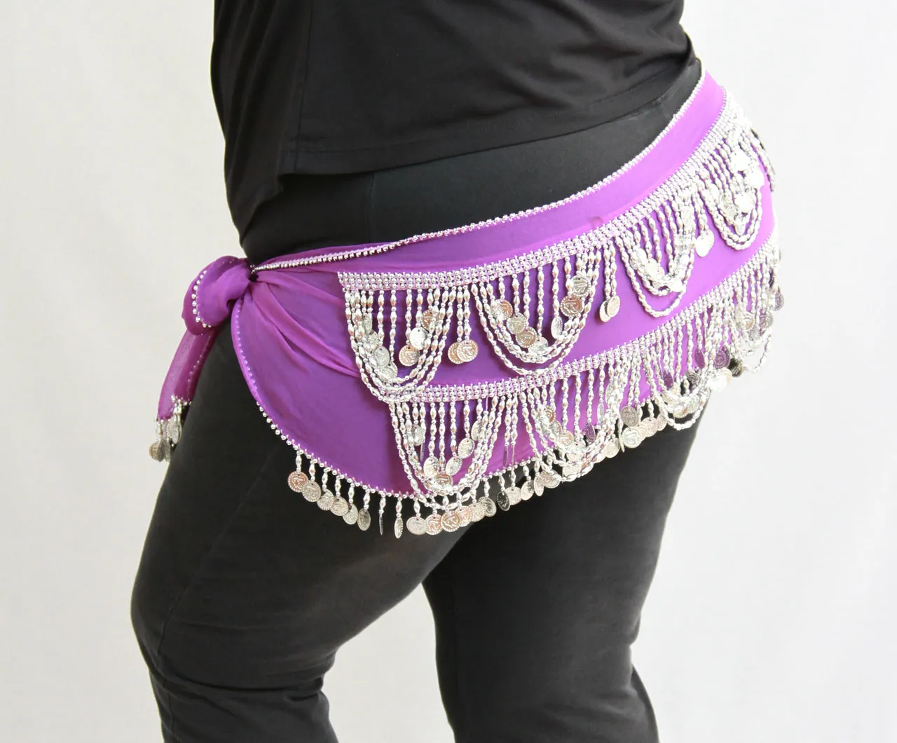 Hip Sash with Beaded Crescents