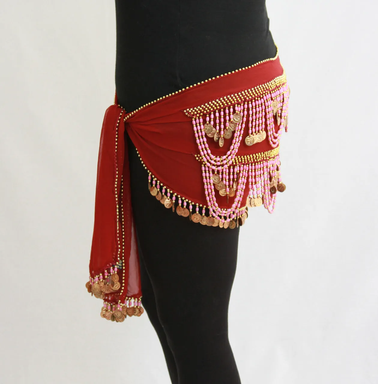 Hip Sash with Beaded Crescents