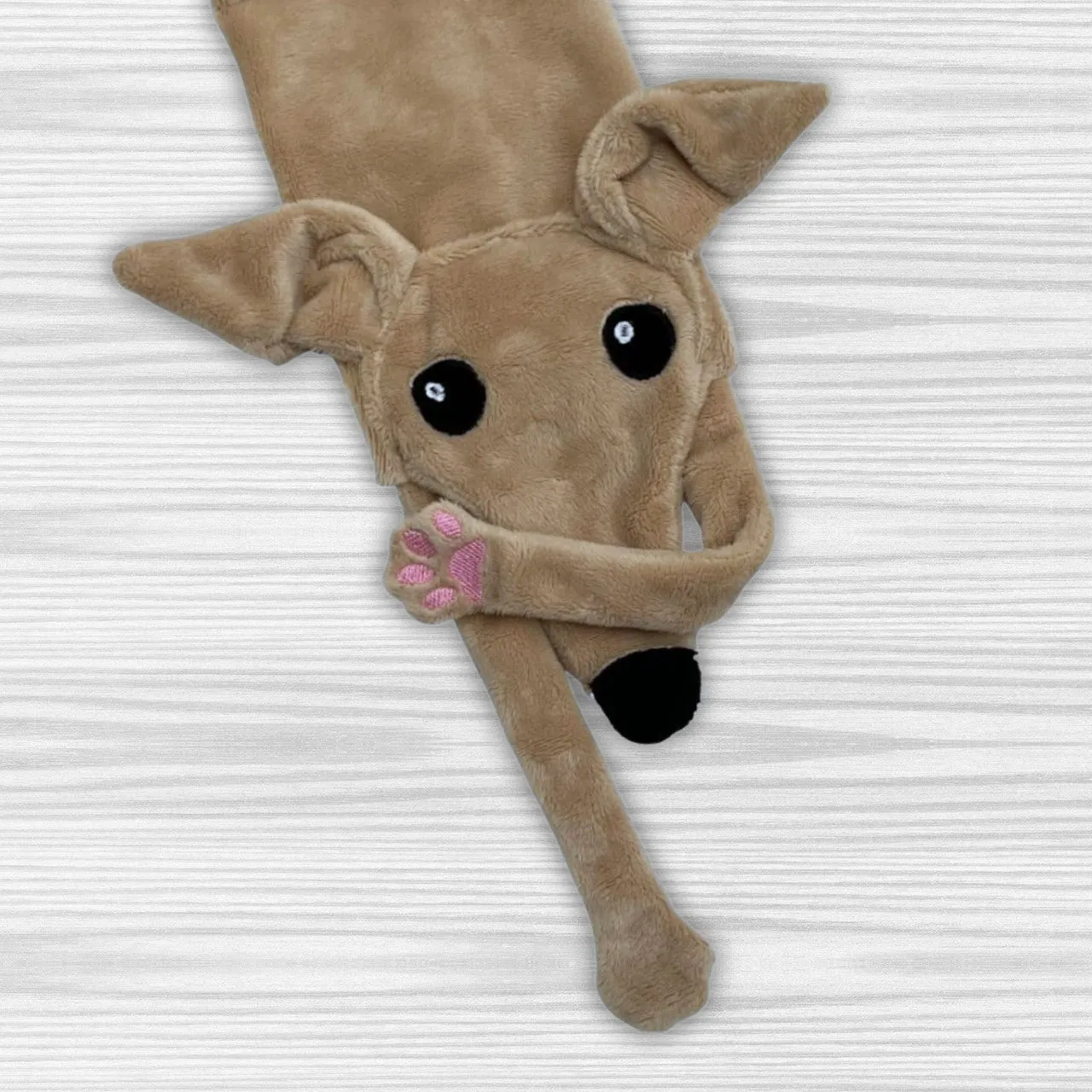 Houndie Cuddler Scarf Greyhound Whippet Tan