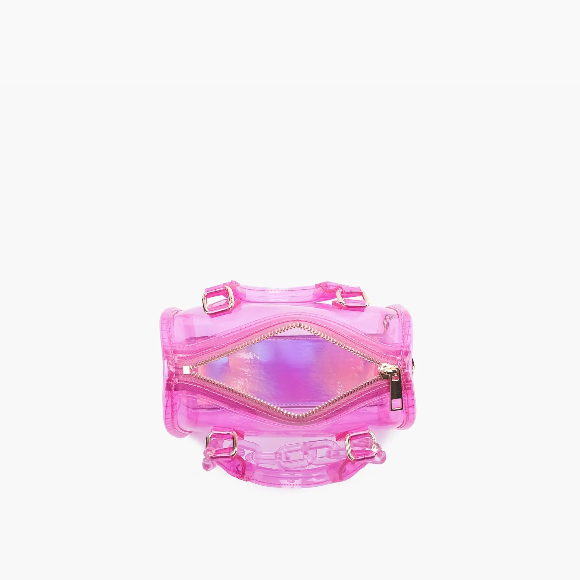 Instant Shipping! Crystal Mini Hologram Crossbody: Pink