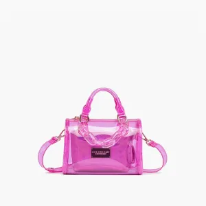 Instant Shipping! Crystal Mini Hologram Crossbody: Pink