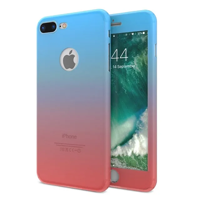 KISSCASE For iPhone 6 Case iPhone 6S 6 Plus Cover 360 Degree Full Body Cases   Tempered Glass For iPhone 7 Plus Case Accessories