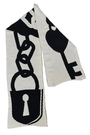 Lock & Key Reversible Knit Scarf