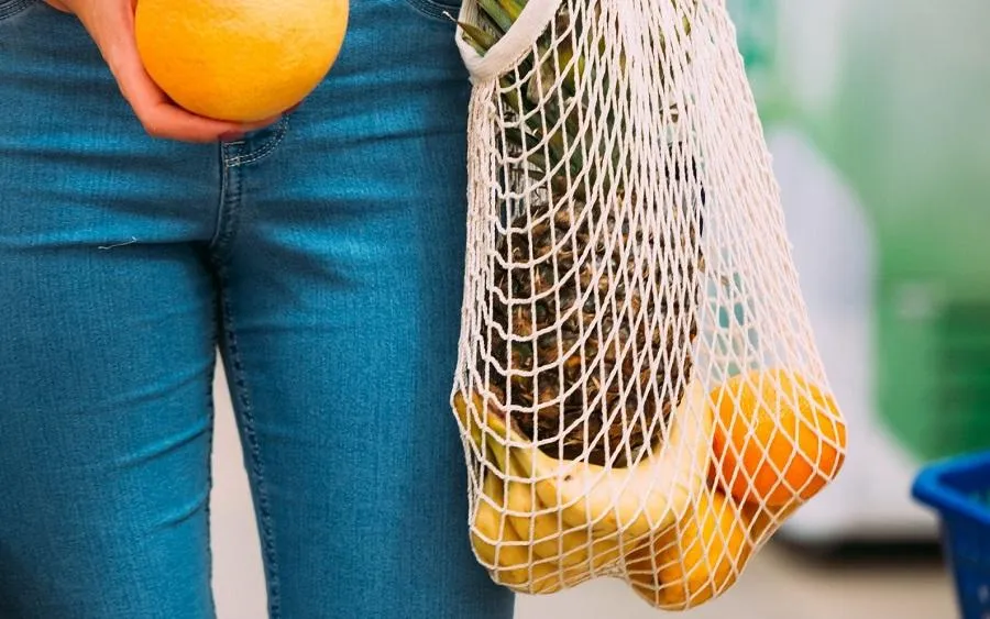 Mesh French Market Tote Bags