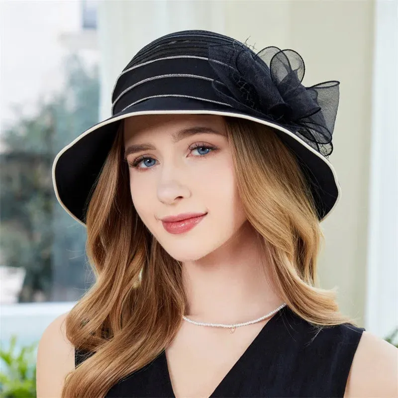 Mesh Summer Flower Basin Sun Hat - New Style