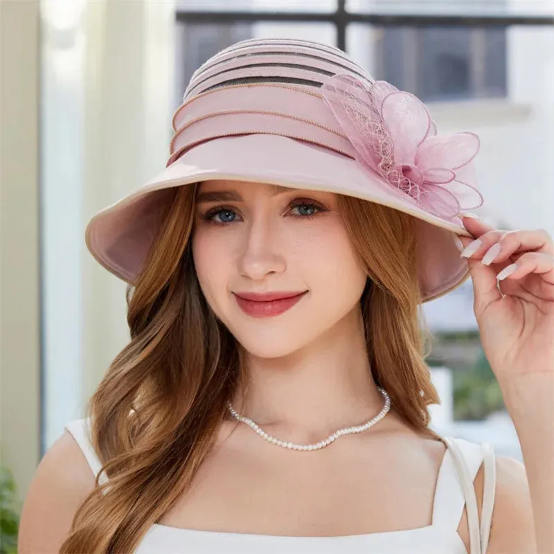 Mesh Summer Flower Basin Sun Hat - New Style