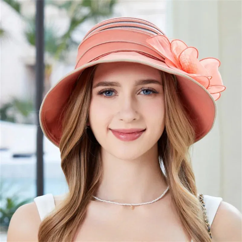 Mesh Summer Flower Basin Sun Hat - New Style