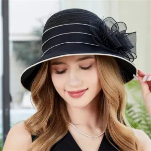 Mesh Summer Flower Basin Sun Hat - New Style