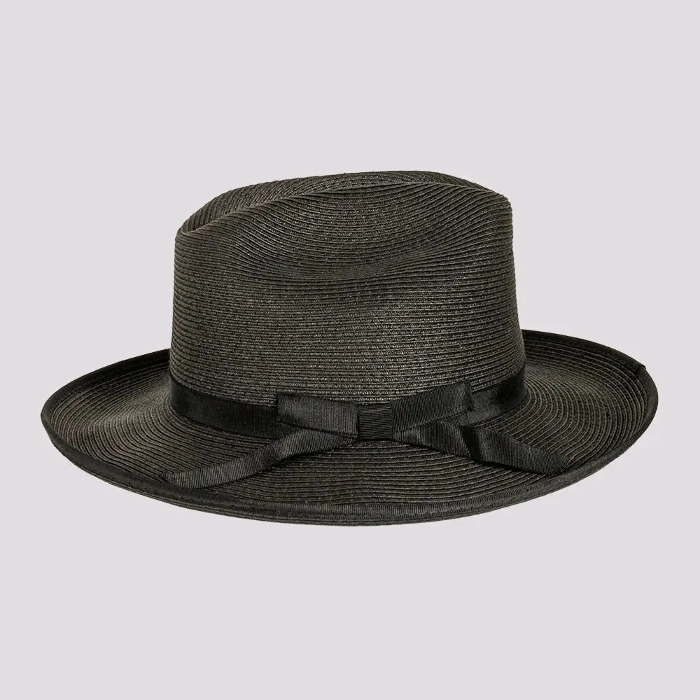 Monroe | Womens Fine Paper Braid Open Road Fedora Hat