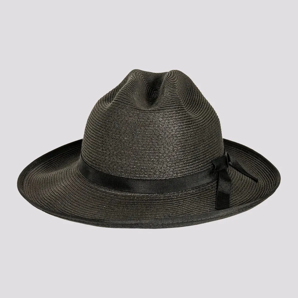 Monroe | Womens Fine Paper Braid Open Road Fedora Hat