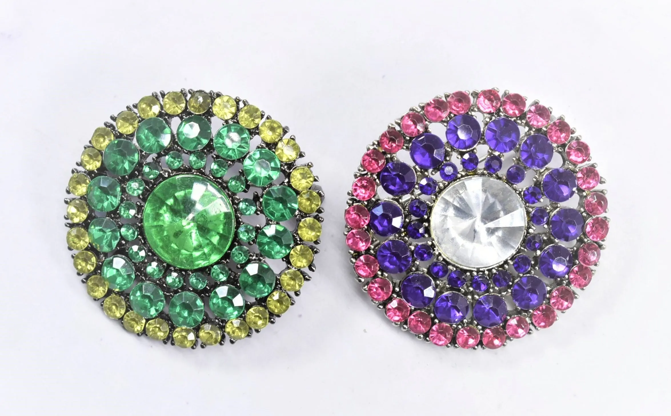 Multi-Color  Rhinestone Connector| Yellow Green Rhinestone Connector| Pink Purple Rhinestone Gemstone Slider | Colorful Slider With Gemstone