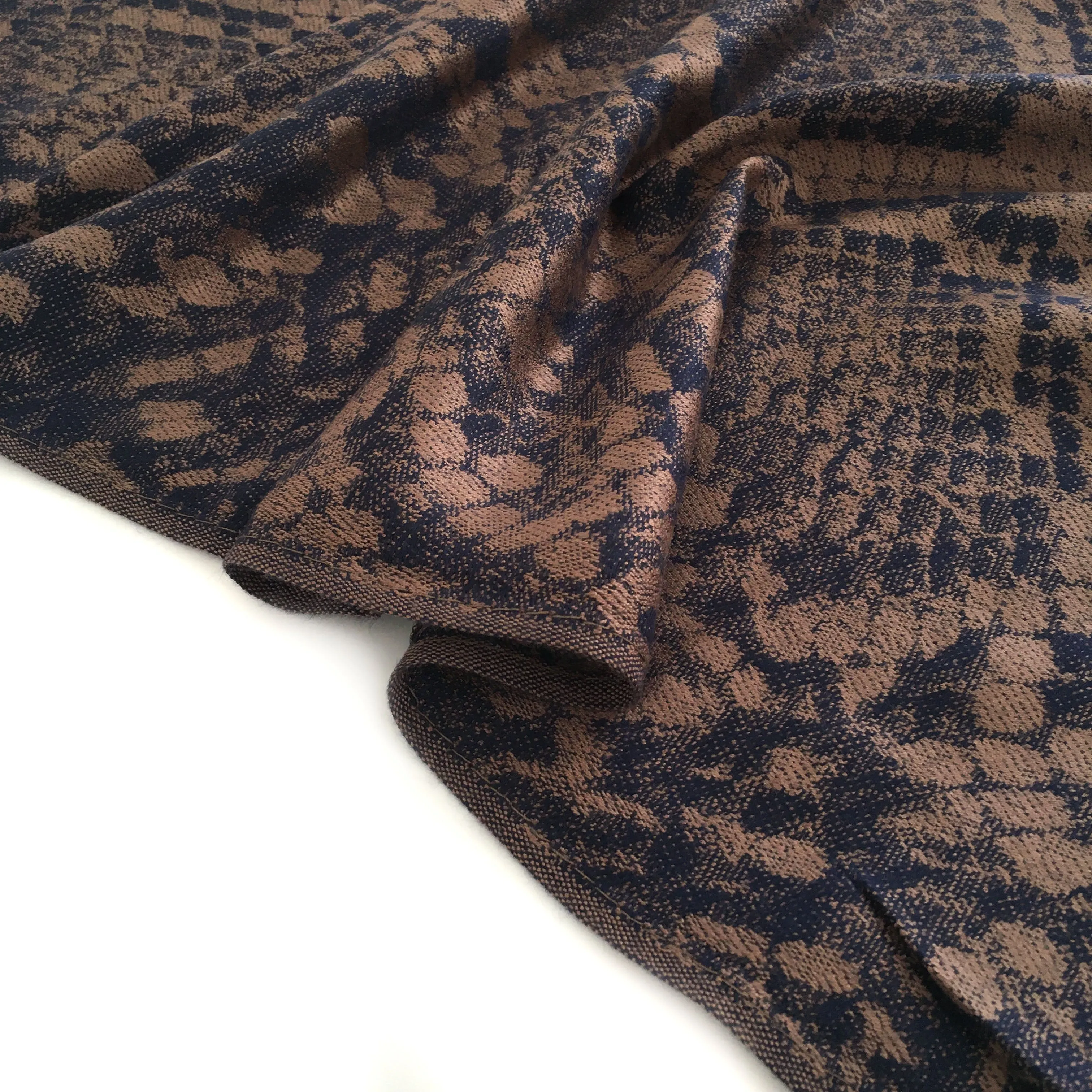 NAVY BRONZE LARGE SNAKESKIN PRINT REVERSIBLE PASHMINA SHAWL SCARF