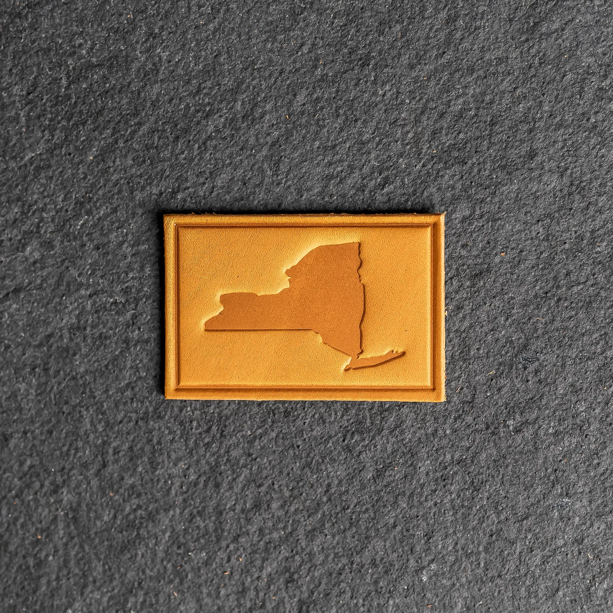 New York Leather Patches with optional Velcro added