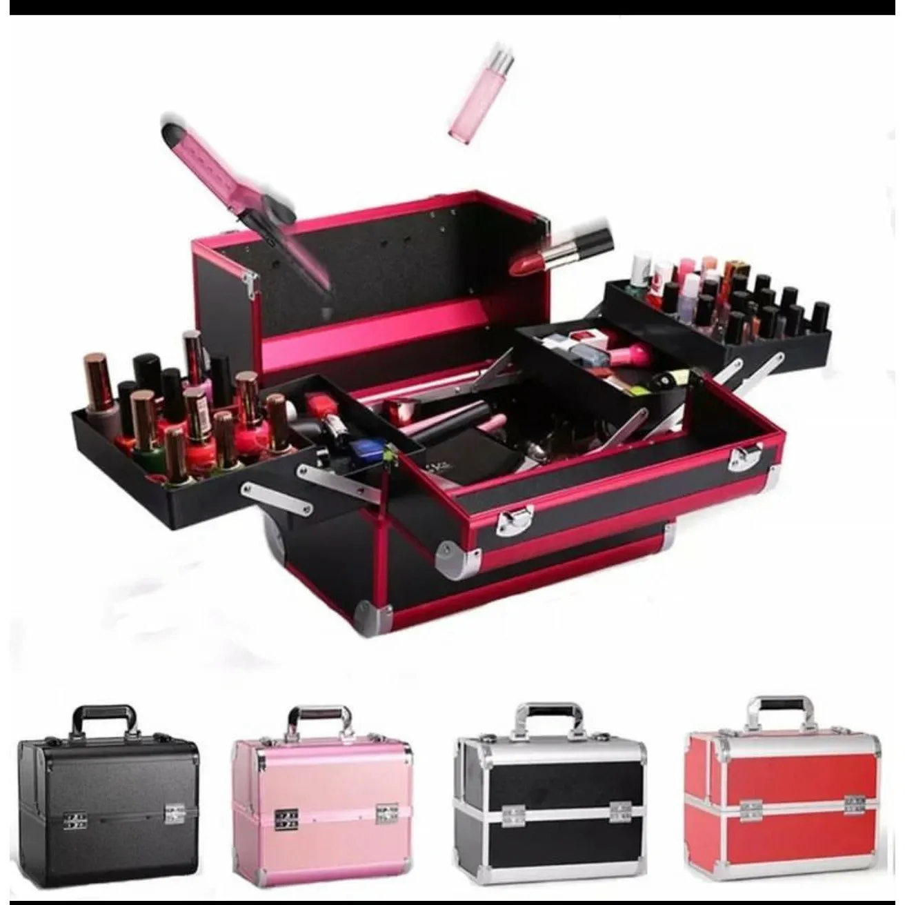 Portable Large Capacity Make Up Case Box