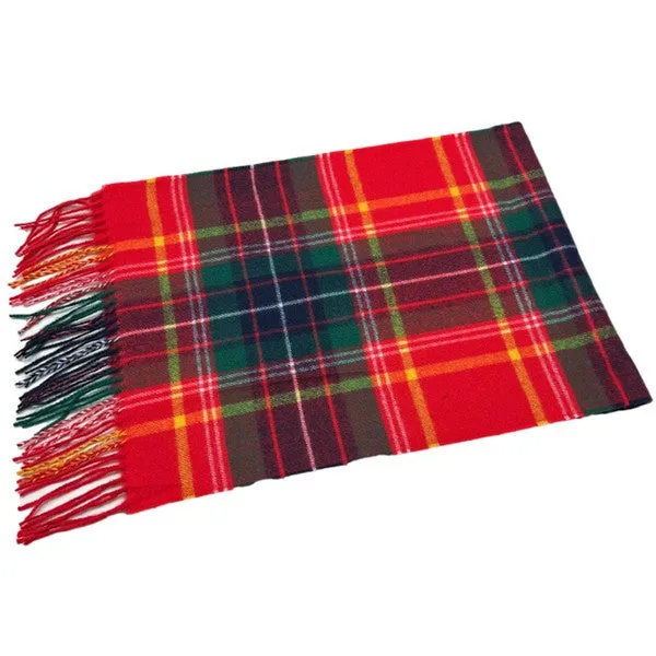 Red & Green Plaid Fringed Scarf